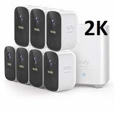 Eufy Cam 2c Pro 2K Security Kit 8 Pack Wire Free 8 x 2K Eufy Camera Units + Homebase Unit