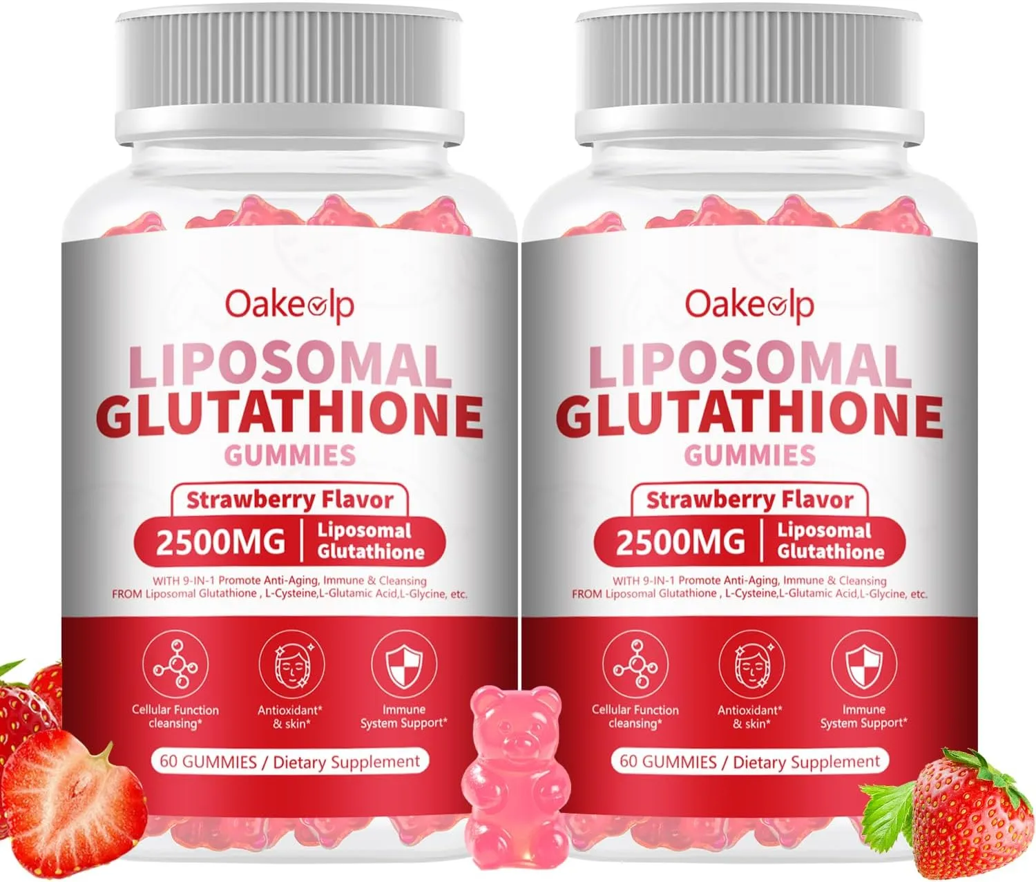 Extra Powerful 2500MG Liposomal Glutathione Gummies for skin whitening,Enhance 98% Absorption-Complex L-Cysteine,L-Glycine,Milk Thistle for Support Liver Function, Antioxidant for Aging Alleviation