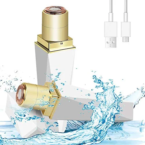 Facial Hair Remover Bikini Trimmer for Women,USB Rechargeable Hair Shaver,Portable Ladies Facial Hair Razors Trimmer Effective Removal of Bikini Peach Fuzz, Chin and Upper Lip Hair