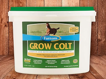 Farnam Grow Colt Supplement for Growth & Development, Supports Normal, consistent Growth in First Years of foal's Life, 3.75 lbs., 30 Day Supply