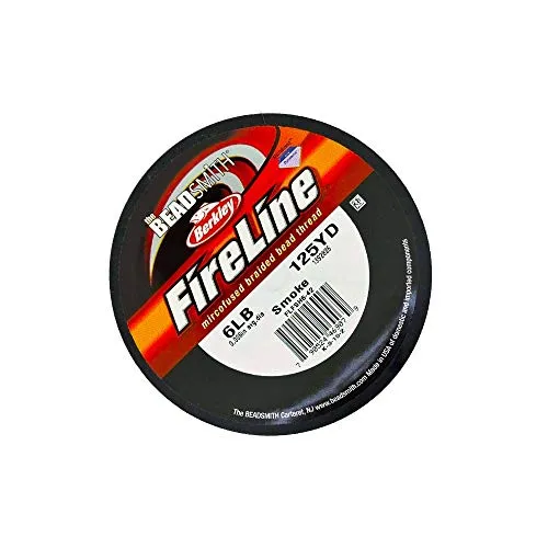 FireLine Braided Beading Thread 6lb,Smoke Grey, .006-Inches,125 Yards