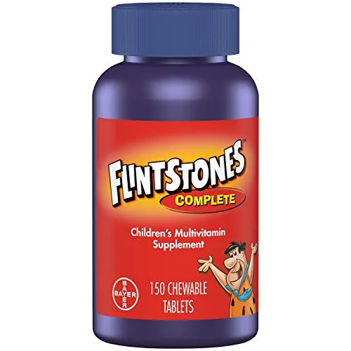 Flintstones Chewable Kids Vitamins, Complete Multivitamin for Kids and Toddlers with Iron, Calcium, Vitamin C, Vitamin D & more, 150ct
