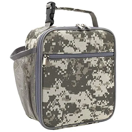 FlowFly Lunch box Insulated Lunch Bag Adult Lunchbox Reusable Cooler Tough & Spacious Tote Bag Designed for Men,Adults,Women,Kids,Digital Camo