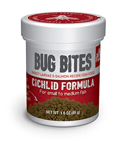 Fluval Bug Bites Cichlid Fish Food, Granules for Small to Medium Sized Fish, 1.59 oz., A6580