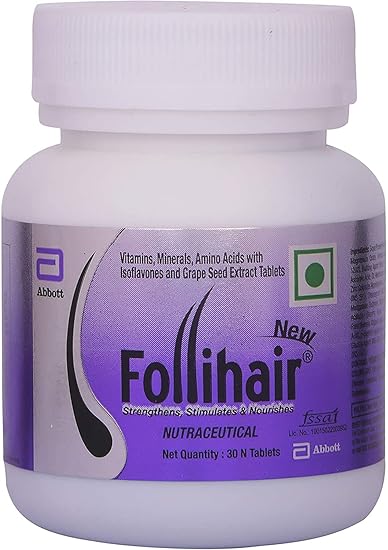 Folli Hair Tablets Hair Fall Control 30 Tablets Hair Care Folli Hair Pack of 2 Reduce Hair Fall