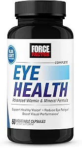 FORCE FACTOR Complete Eye Health, Clinical Strength Eye Vitamins with Lutein & Zeaxanthin to Support Vision, Eye Function, and Blue-Light Protection, Eye Health Supplements for Adults, 60 Capsules