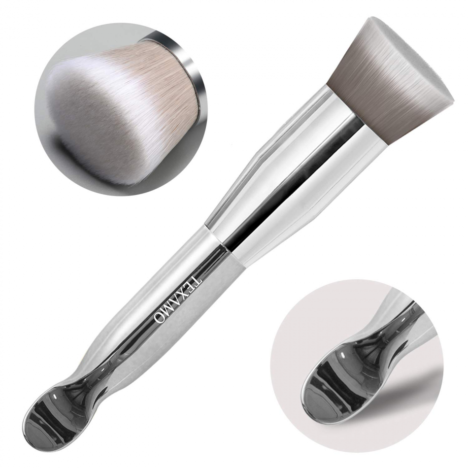 Foundation Brush Kabuki for Liquid Cream Wet Cosmetics, Concealer Stippling Blur
