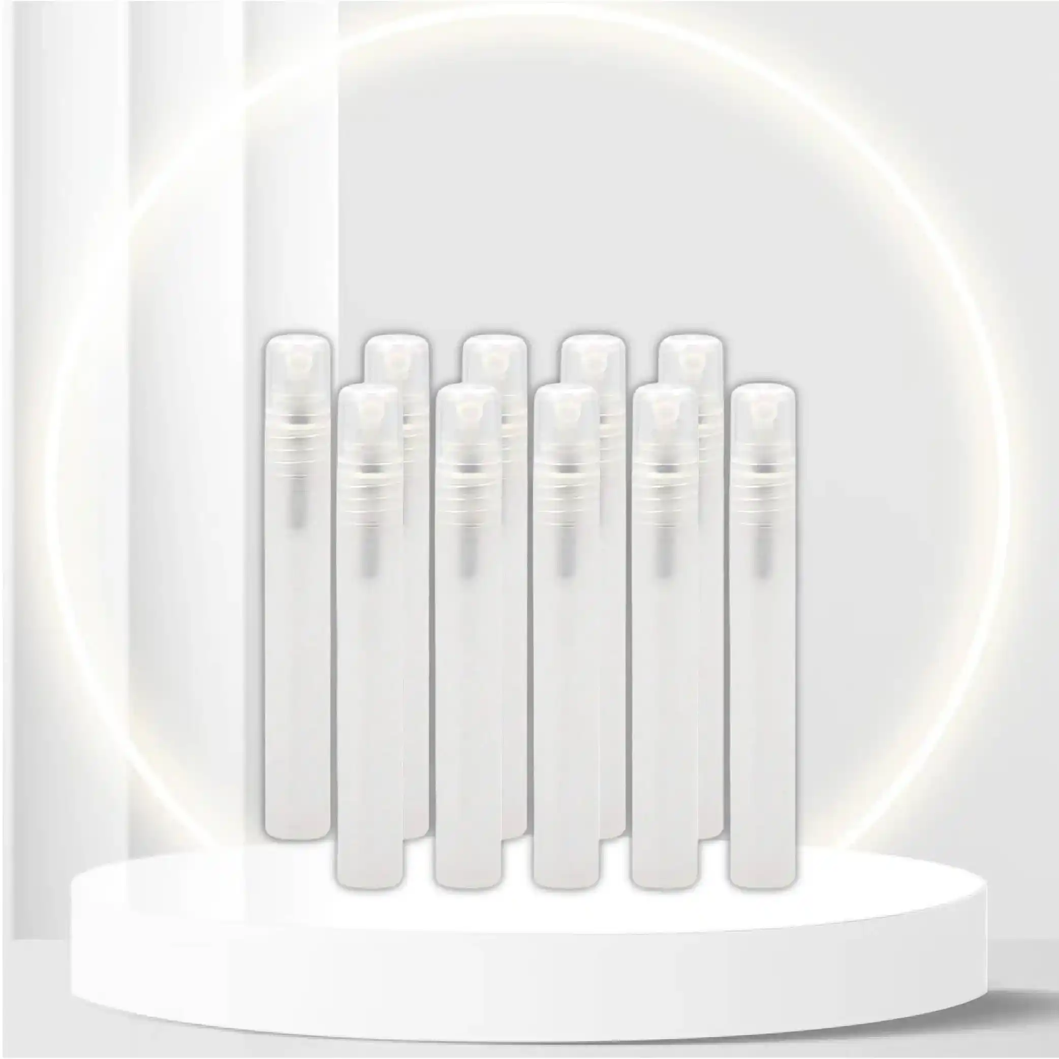 Frosted Plastic Tube Empty Refillable Perfume Bottles Spray for Travel and Gift,Mini Portable pen (10mlX10Pcs)