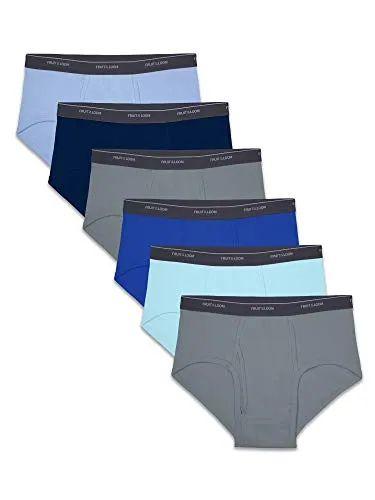 Fruit of the Loom Men's Fashion Brief (Pack of 6), Solids, Medium