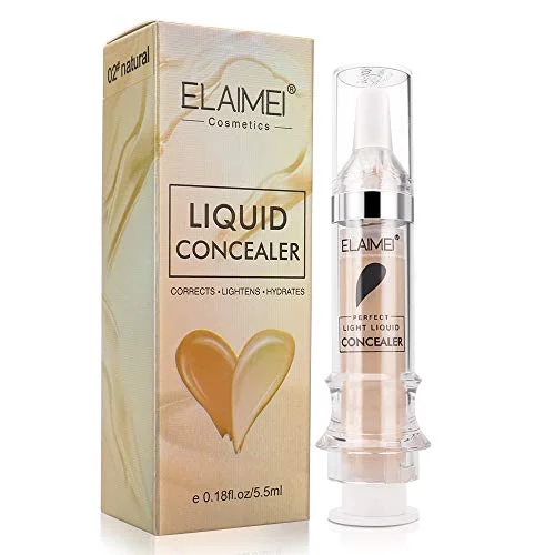 Full Cover Liquid Concealer, Infallible Waterproof Matte Concealer, Makeup Foundation Concealing Cream, Facial Blemish Concealer for Dark Circles, Acne, Spots, Redness #Natural 0.18fl.oz