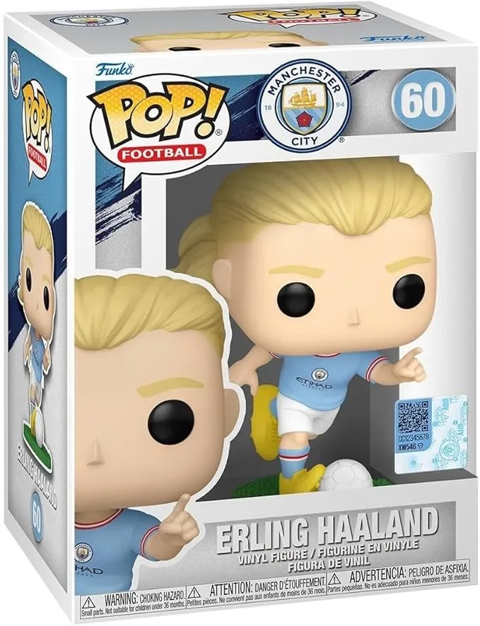 Funko POP! Football: Erling Haaland - Manchester City FC - Collectable Vinyl Figure - Gift Idea - Official Merchandise - for Kids & Adults - Sports Fans - Model Figure for Collectors