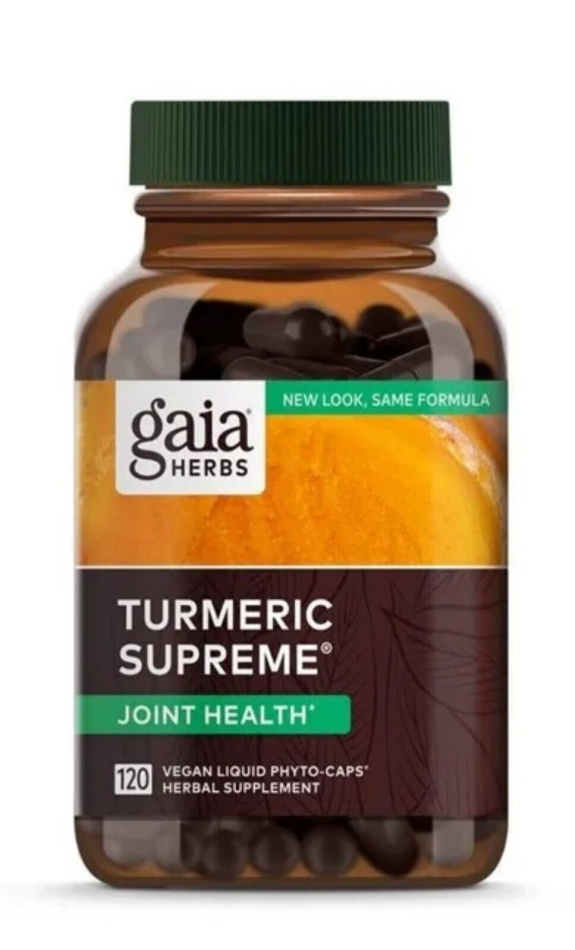 GAIA HERBS Turmeric Supreme Joint Health 120 vegan caps. NEW sealed