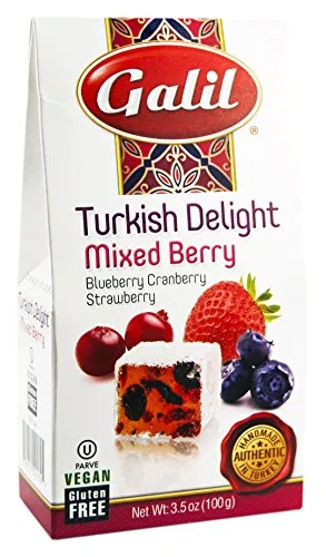 Galil Mixed Berry Turkish Delight, 3.5 Ounce (Pack of 6)