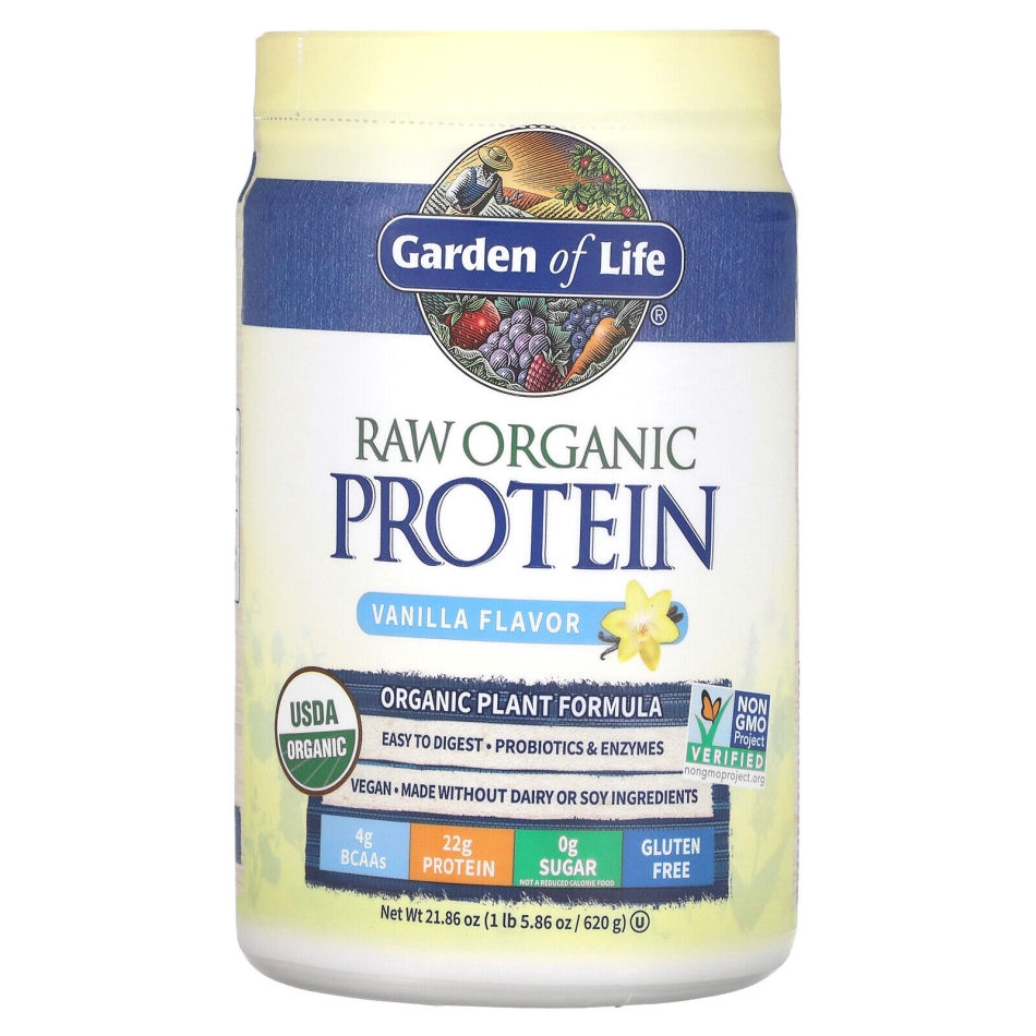 Garden of Life, RAW Organic Protein, Organic Plant Formula, Vanilla, 1.37 lbs