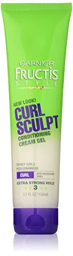 Garnier Fructis Style Curl Sculpt Conditioning Cream Gel, Curly Hair, 5.1 fl. oz.
