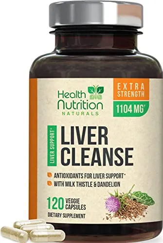 Gentle Liver Cleanse Detox & Repair - Herbal Liver Support Supplement with Silymarin Milk Thistle Artichoke Extract Dandelion Root Organic Turmeric and Berberine - Milk Thistle Liver Detox Supplement