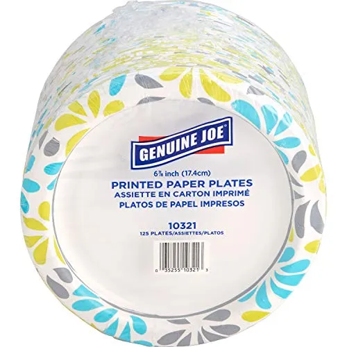 Genuine Joe 10321 Paper Plates, 6 7/8