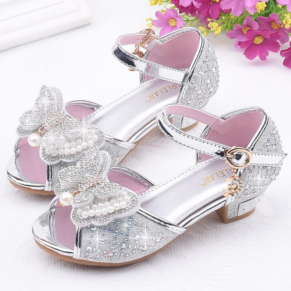 Girls Shoes Summer Shoes Baby Sandals Lace Bowtie Princess Shoes Dot Butterfly Knot Sandal Ankle Strap Kids Beach Shoes Toddlers