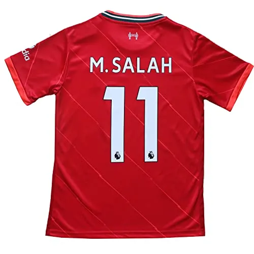 GITGIE 2021/2022 Home #11 Mo Salah Football Adult Mens Jersey Shirt Shorts Adult Sizes (Salah Home, L)