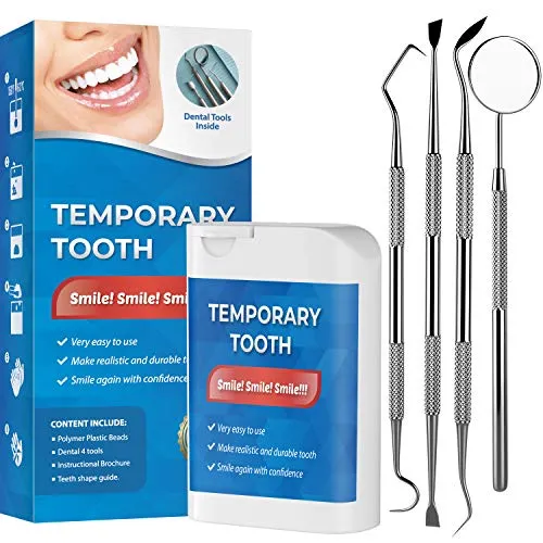 Glalove Temporary Tooth Set, Temporary Tooth Beads & Break Tooth Repair Kit for Dental Veneers Missing Tooth Replacement, Perfect Smile Veneers Product