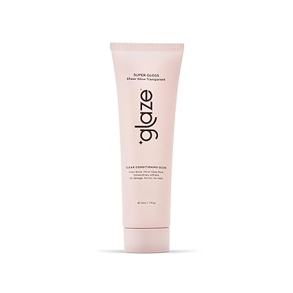 Glaze Super Gloss Sheer Glow Clear Conditioning Hair Gloss Mini â Smooths, Conditions, Adds Mirror Shine & Improves the look of Damaged Hair â Travel Size 1.7 oz