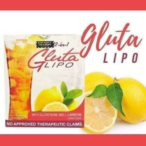 Gluta Lipo 12in1 Whitening & Slimming Lemon Flavor (US Seller) 100% Authentic