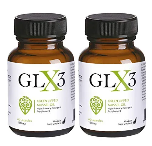 GLX3 2-Pack - Extra Strength Green Lipped Mussel Oil Capsules ï¿½ Green Mussel New Zealand Oil