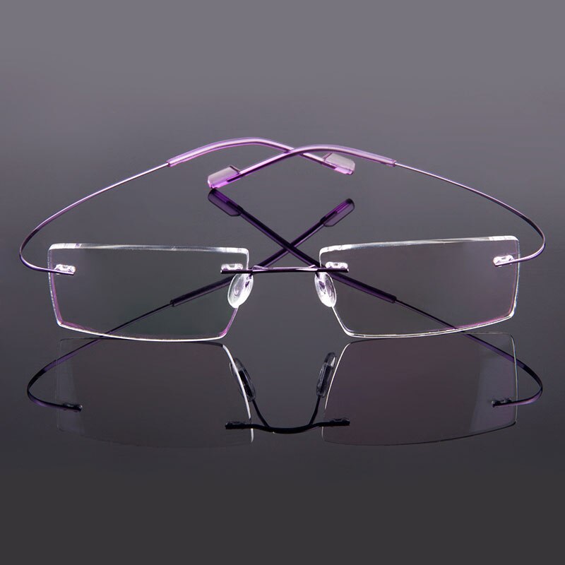 Gmei Optical Fashion Rimless Glasses Frame Memory Alloy Eyeglasses Prescription Ultralight Flexible Frames 9 Colors T8089