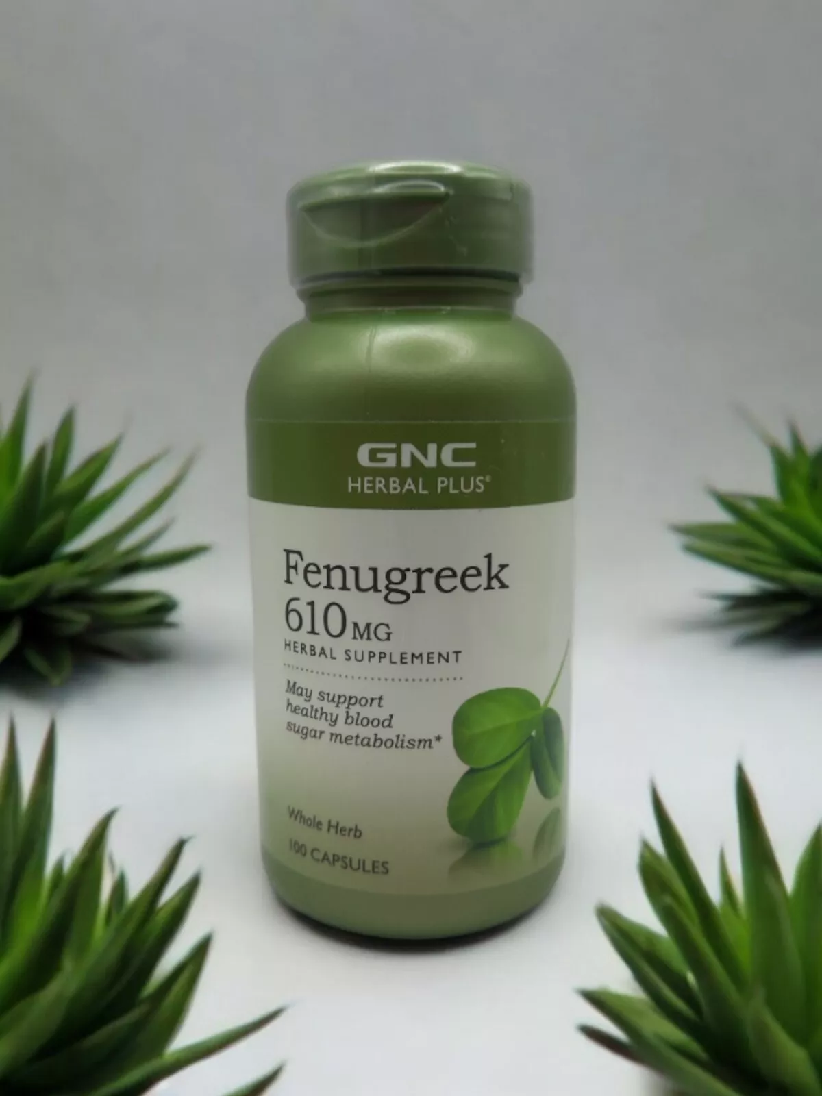 GNC Herbal Plus Fenugreek 610mg 100 Capsules NEW SEALED 