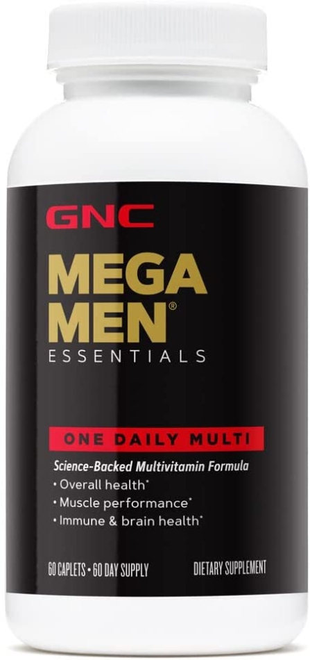 GNC Mega Men One Daily Multivitamin for Men, 60 Count, Take One A Day for 19 Vitamins and Minerals, Packaging May Vary