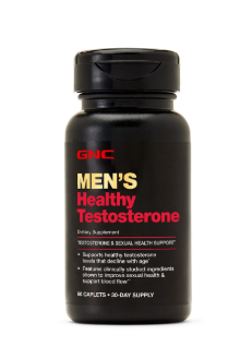GNC Men's Healthy Testosterone, 60 Caplets, Testosterone and Sexual Health Support