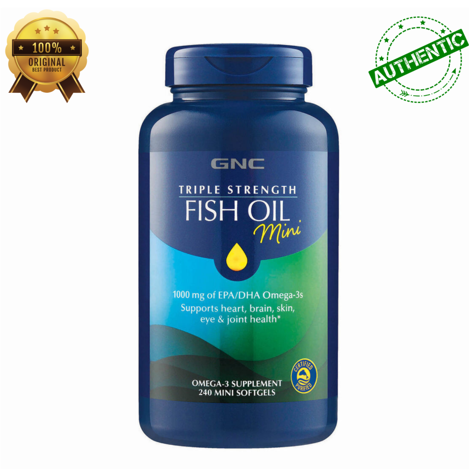 GNC Triple Strength Fish Oil Mini 1000mg Softgels - 240 Count