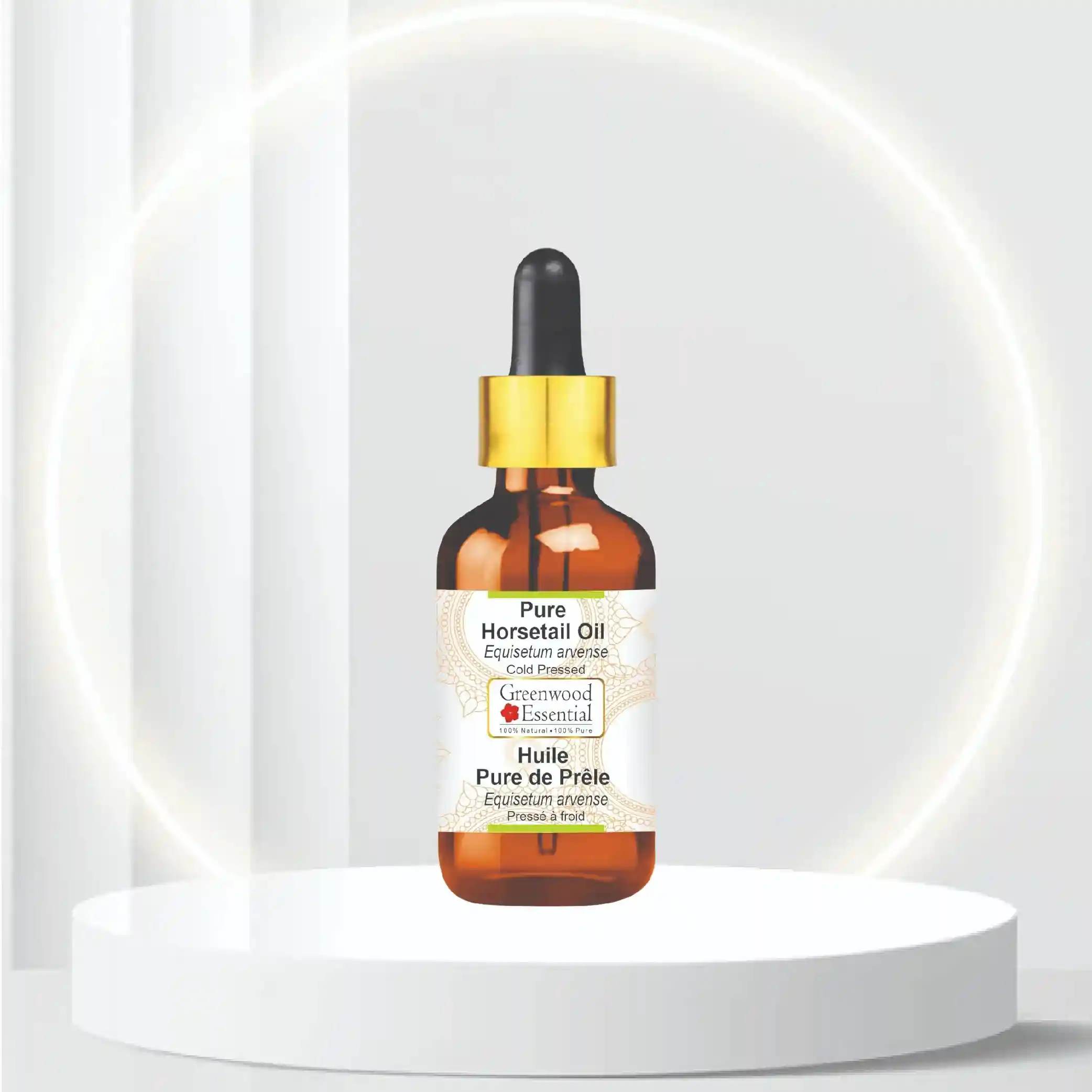 Greenwood Essential Pure Horsetail Oil (Equisetum arvense) with Glass Dropper Cold Pressed 50ml (1.69 oz)