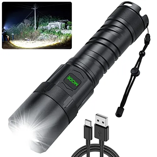 Grentay Rechargeable Flashlights 100000 High Lumens, Bright XHP99 LED Flashlight with 5 Modes, High Power Waterproof Zoomable Tactical FlashLights for Emergencies Camping