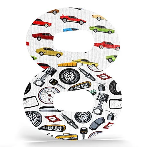 GrifGrips Adhesive Patches : Gear Head Combo - Oval Shapes - Extreme Formula - 20 Pack - CGM Patches - Securement Tape for Dexcom G6 - Made in The USA