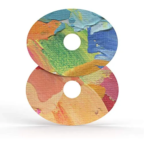 GrifGrips Adhesive Patches : Oval Shapes - Extreme Formula - 20 Pack - CGM Patches - Securement Tape Pre-Cut for Guardian, Libre, Enlite and More - Made in The USA (Art)