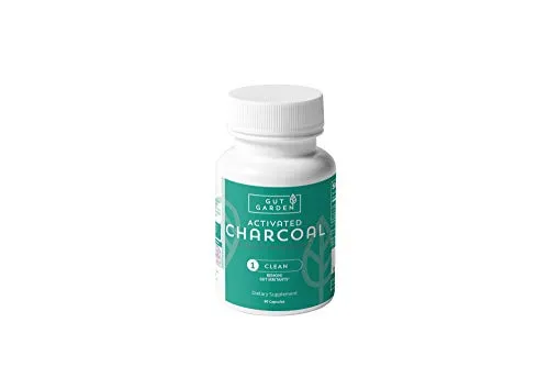 Gut Garden Activated Charcoal Capsules - Detox Supplement - Promotes Gut Health - Gas Relief - Bloating Relief - Derived from Organic Coconut Shells - 60 Highly Absorbent Capsules