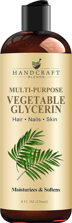 Handcraft Blends Vegetable Glycerin/Glycerine - for DIY Blends 8 Fl Oz - 100% Pure and Natural - Premium Grade Oil for Skin and Hair - Hair and Body - Massage