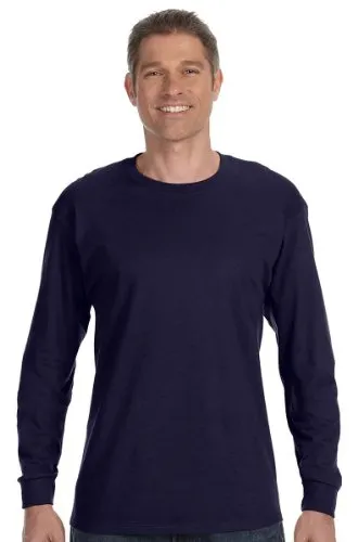 Hanes mens 6.1 oz. Tagless ComfortSoft Long-Sleeve T-Shirt(5586)-NAVY-3XL