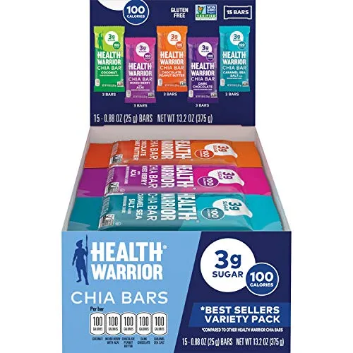 HEALTH WARRIOR Chia Bars, Acai Berry, Gluten Free, Vegan