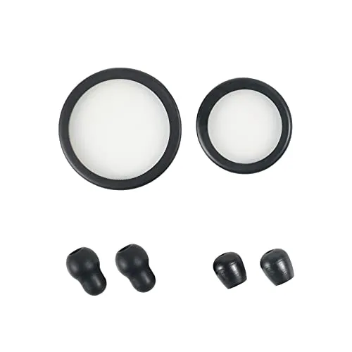 HeeSummer Littman Stethoscope Replacement Parts Kit Fits Classic 3,Cardiology 3 & Cardiology 4 ,Apply to Stethoscope and Ear Tips Replacement Parts for Adults and Children (Black)