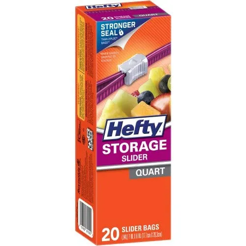 Hefty Quart Slider Storage Bag (Pack of 4)