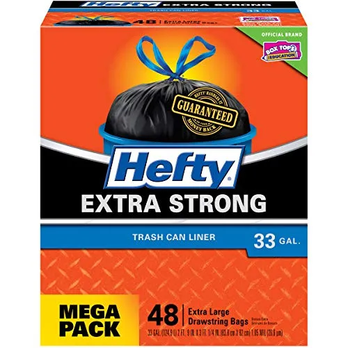 Hefty Strong Large Trash Bags - 33 Gallon, 48 Count