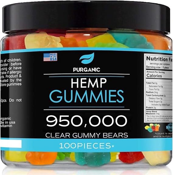 Hemp Gummies  Helps Support Sleep, Peace and Relaxation - High Strength and Support All Natural Tasty Fruit Flavors - Made in USA  100ct
