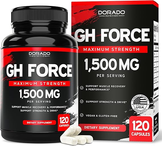 HGH Supplements for Men & Women (120 Count) 1500mg Support Muscle Growth & Healthy Levels of Human Growth Hormone - Promote Healthy Muscle & Recovery for Men Post Workout Supplement - USA Made