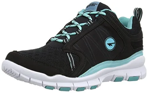 HI-TEC Women's Running Shoes, Black Aqua, 9