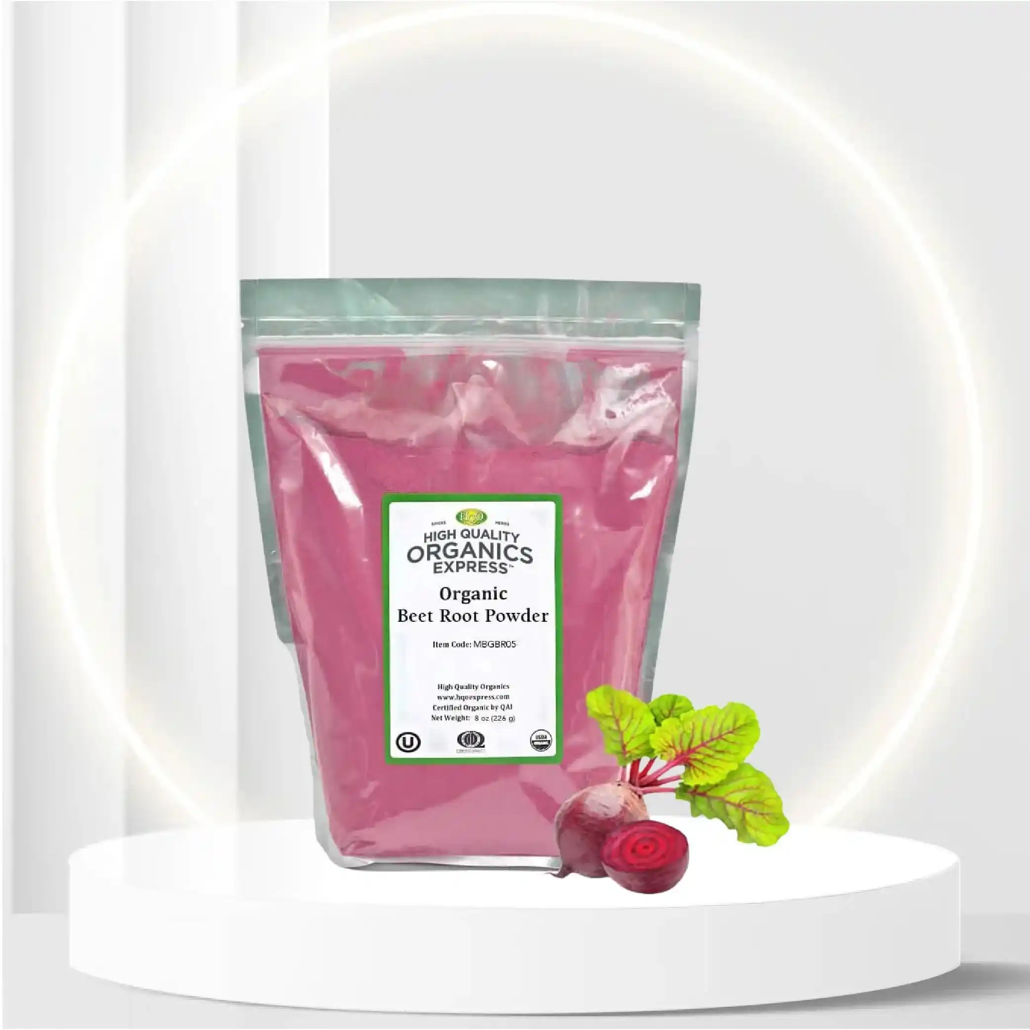 HIGH QUALITY ORGANICS EXPRESS Beet Root Powder | by HQOExpress|USDA Certified Organic|Resealable 2lb bag | Beetroot | Raw | Non GMO | Nitric Oxide Booster | Lab Tested | Raw | Non-GMO | Kosher | USA