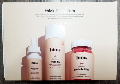 Hims Thick Fix System Hair Kit Supports Hair Growth Shampoo Biotin Serum Balding