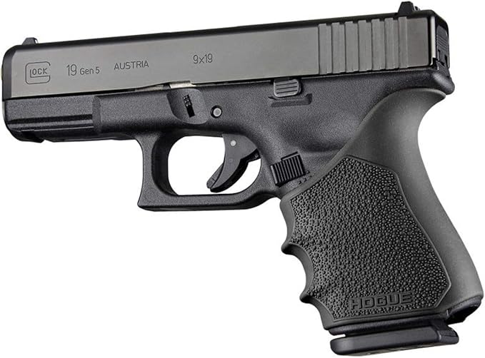Hogue HandAll Beavertail Rubber Grip Sleeve for Glock 19, 23, 32, 38 (Gen 1, 2, & 5)