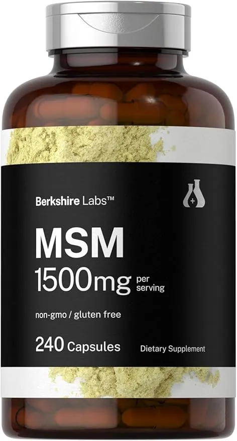 HorbÃ¤ach MSM Capsules 1500mg | 240 Count | Non-GMO, Gluten Free Supplement | Berkshire Labs